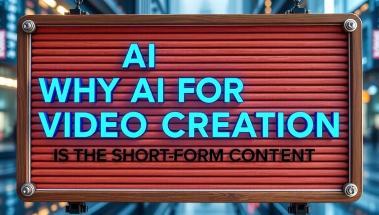 Why AI for Video Creation Is the Future of Short-Form Content
