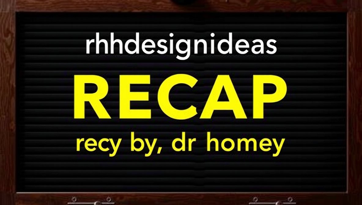 drhdesignideas recap by dr homey